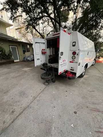 Magnet Plumbing service vehicle on-site for Water Heater Repair in Glen Mar Park